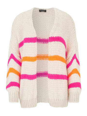 SASSYCLASSY Oversize Strick-Cardigan in Offwhite, Pink