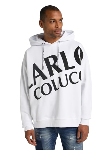 Carlo Colucci Hoodie ohne Reißverschluss Davoodi in Weiß