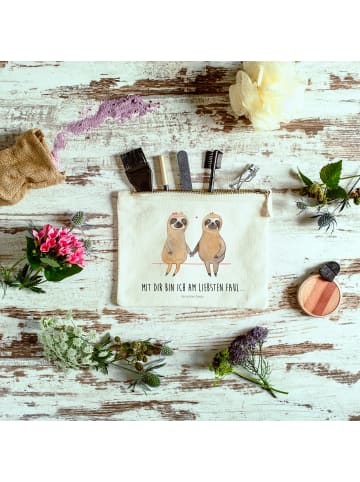 Mr. & Mrs. Panda Mäppchen Faultier Pärchen mit Spruch in Weiß