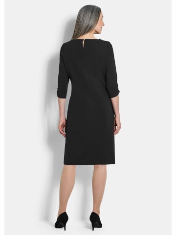 GOLDNER Kurzgröße:  Etuikleid Jerseykleid mit Krepp-Qualität in schwarz