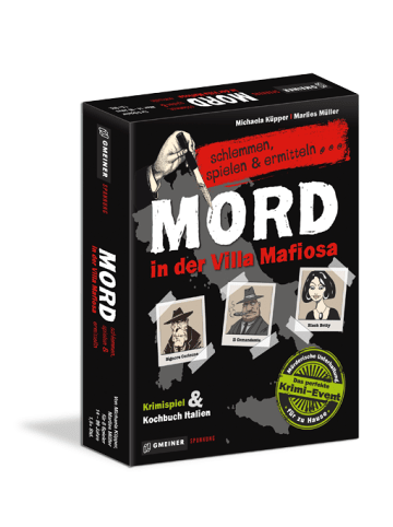 Gmeiner-Verlag Gesellschaftsspiel Mord in der Villa Mafiosa in Bunt