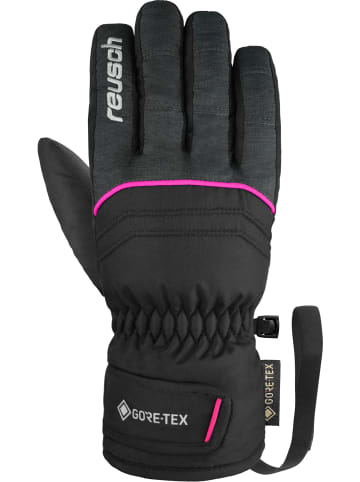 Reusch Fingerhandschuhe Teddy GORE-TEX in 7771 blck/blck melang/pink glo