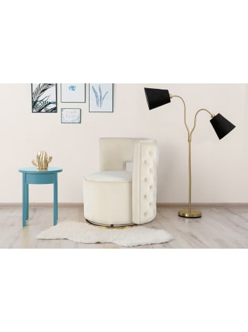 Kayoom Sessel Drehsessel Beverly in creme - gold