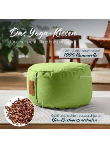 DoYourFitness Yoga-Kissen Vishnu gefüllt Buchweizen hellgrün rund grün