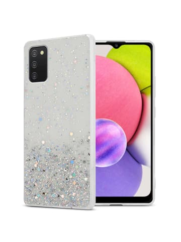 cadorabo Hülle für Samsung Galaxy A03s Glitter in Transparent mit Glitter