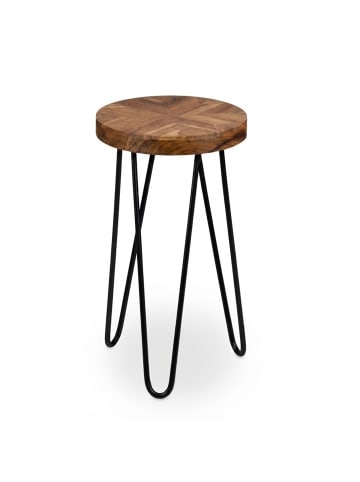 relaxdays Blumenhocker in Braun/ Schwarz - (H)42 x Ø 25 cm