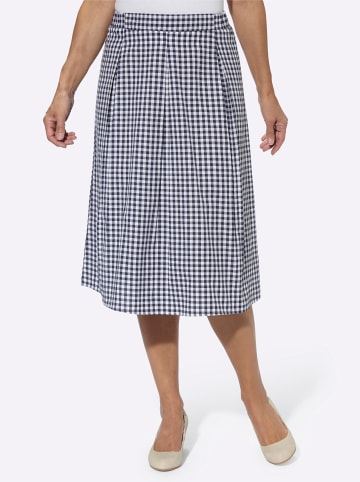 Sieh an! Faltenrock in marine-weiß-kariert