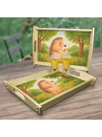 Mr. & Mrs. Panda getränketablett Igel Kuchenstück Design ohne Sp... in Weiß