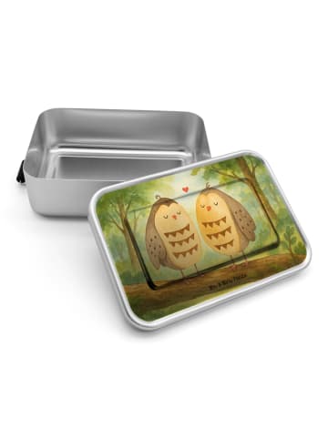 Mr. & Mrs. Panda Bentobox Eulen Liebe Design ohne Spruch in Weiß