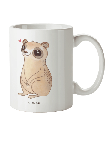 Mr. & Mrs. Panda Kindertasse Plumplori Glücklich ohne Spruch in Weiß