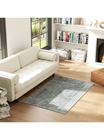 HOMCOM Teppich-170L x 120B x 1,5H cm-Dunkelgrau