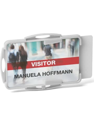 Durable Kartenhalter Eco für 2 Ausweise 87x57cm grau Packung mit 10 Stück