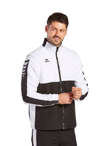 erima Unisex Erwachsene Six Wings Jacke mit abnehmbaren Ärmeln in schwarz/weiss