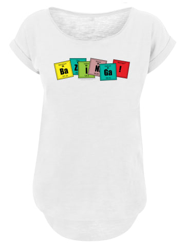 F4NT4STIC Long Cut T-Shirt Big Bang Theory Bazinga in weiß