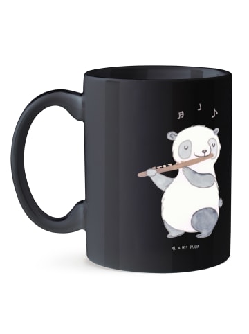 Mr. & Mrs. Panda Tasse Flöte Leben mit Spruch in Schwarz
