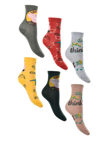 Peppa Pig 6er-Set: Socken Strümpfe in Mehrfarbig