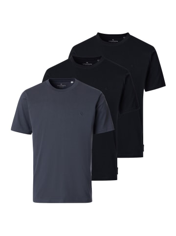 Casa moda T-Shirt Basic in Schwarz / grau