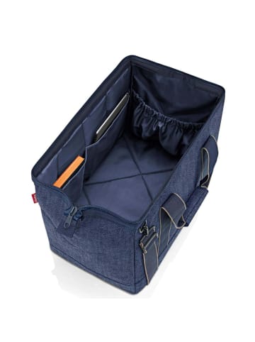 Reisenthel travelling allrounder L - Reisetasche 48 cm (smiley grey) in herringbone dark blue