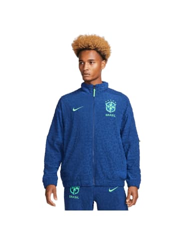 Nike Performance Trainingsjacke Brasilien Solo Swoosh in blau / hellgrün