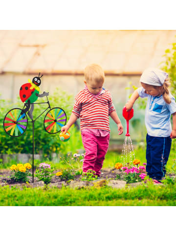 relaxdays 2x Windrad "Marienkäfer" in Bunt