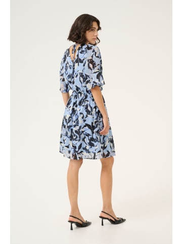 Kaffe Kleid KAelina Regular fit in Blue Flower Print