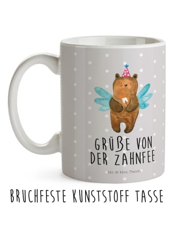 Mr. & Mrs. Panda Plastikbecher Bär Zahnfee mit Spruch in Grau Pastell