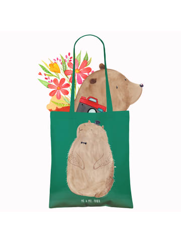 Mr. & Mrs. Panda Canvas Tasche Murmeltier ohne Spruch in Mint