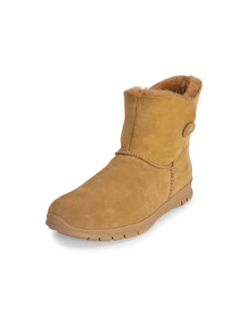 VITAFORM Veloursleder & Doubleface Stiefeletten in camel