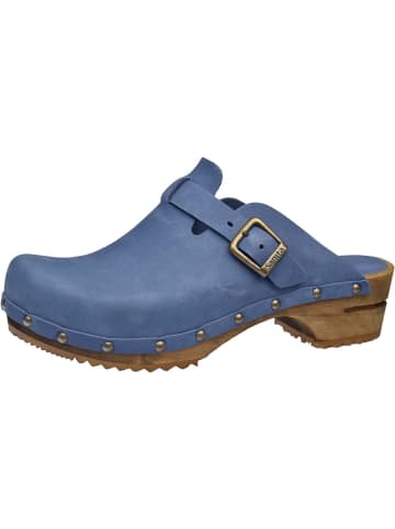Sanita Comfortwear Clog "Wood-Kristel Open" in Blau