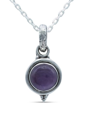 mantraroma 925er Silber - Ketten (L) 11 x (B) 24 mm mit Amethyst