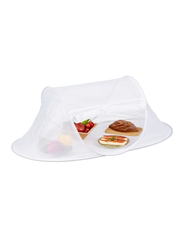 relaxdays Fliegenhaube in Weiß - (B)110 x (H)40 x (T)58 cm