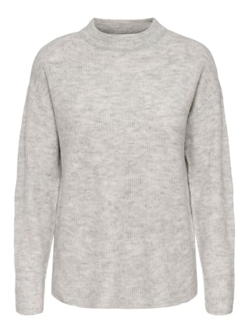 ONLY Strickpullover in Light Grey Melange