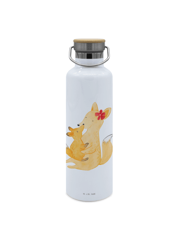 Mr. & Mrs. Panda Wasserflasche Fuchs Mama ohne Spruch in Weiß