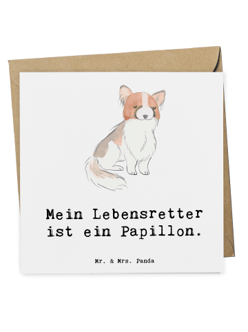 Mr. & Mrs. Panda Deluxe Karte Papillon Lebensretter mit Spruch in Weiß