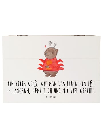 Mr. & Mrs. Panda Geschenkbox Krebs Genießer mit Spruch in Weiß