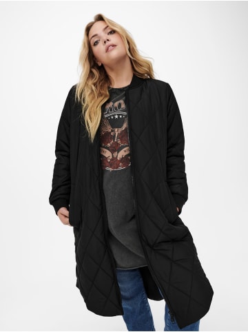 ONLY Carmakoma Leichter Longline Übergangsmantel Große Übergröße Plus Size in Schwarz