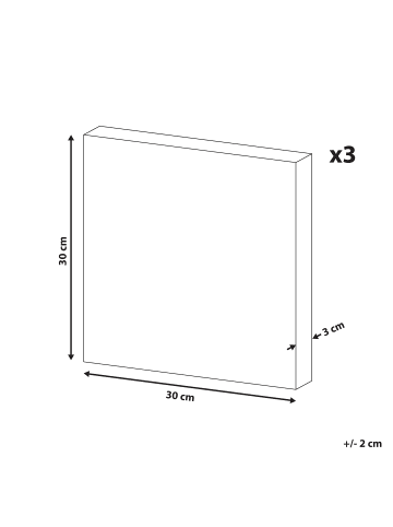 Beliani 3er-Set Canvas MENAKA in Bunt Vertikal