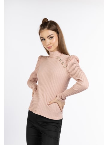 myMo ROCKS Rippstrick Pullover in Rosa