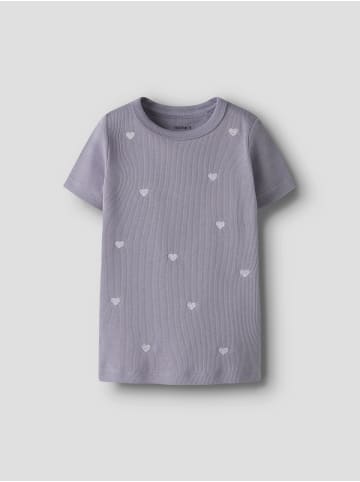 name it T-Shirt NMFNAKAL S/S SLIM TOP in lavender gray