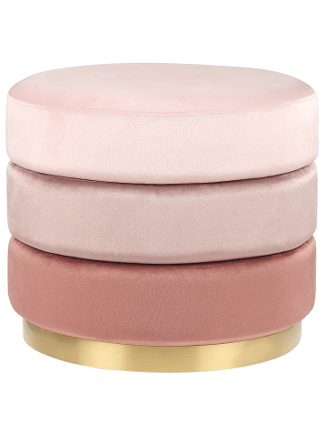 Beliani Pouf LOUIN in Rosa - (W) 48 x (H) 41 x (L) 48 cm