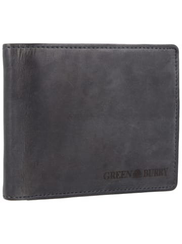 Greenburry Vintage Washed Geldbörse Leder 13 cm in anthrazite