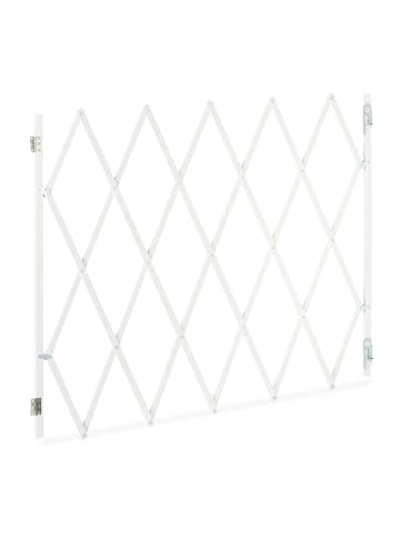relaxdays Hundeabsperrgitter in Weiß - (B)130 x (H)87,5 cm