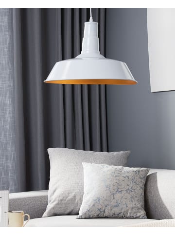 Beliani Pendelleuchten BAYOU in Weiß/Gelb - (W) 46 x (H) 177 x (L) 46 cm