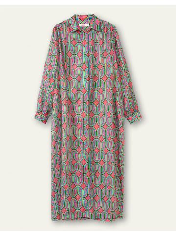 Oilily Discovery-Webkleid mit langen Ärmeln in Orange