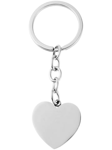 Adeliás Damen Anhänger – Schlüssel Herzanhänger aus Edelstahl in silber