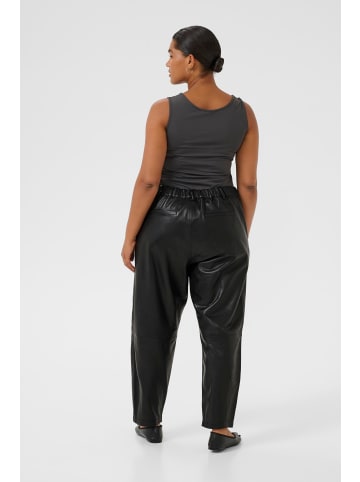 KAFFE curve Lederhose KCtera Loose fit in Black Deep
