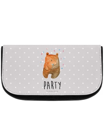 Mr. & Mrs. Panda Make-up-Organizer Bär Party mit Spruch in Grau Pastell