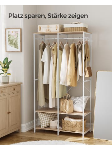 SONGMICS Kleiderschrank Blochic in Beige - (B)94.5 x (H)180 x (T)40 cm