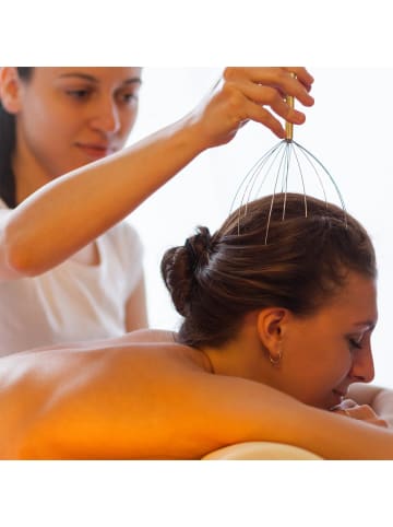 relaxdays 3x Kopfmassagegerät in Blau