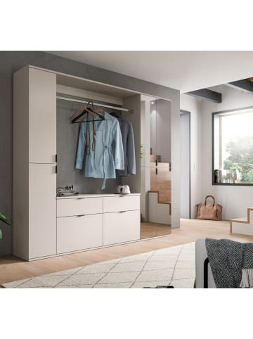 Inn.Furn Garderobe Set in kaschmir 212 cm, Garderobenschrank mit Spiegel
